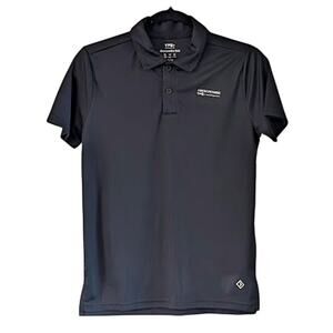 Abercrombie Kids YPB Performance Polo Shirt 13/14 Black Moisture Wicking